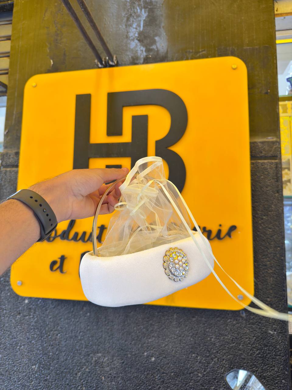 BOITE 4 PCS EN VELOURS BLANC