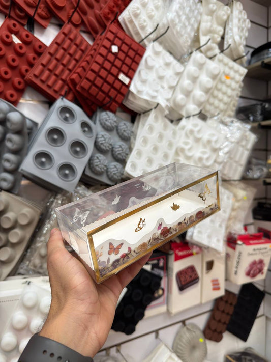 BOITE 3PCS PAPILLON TRANSPARENT