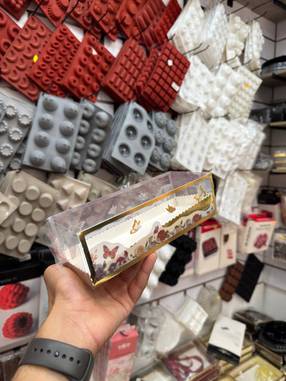 BOITE 3PCS PAPILLON TRANSPARENT