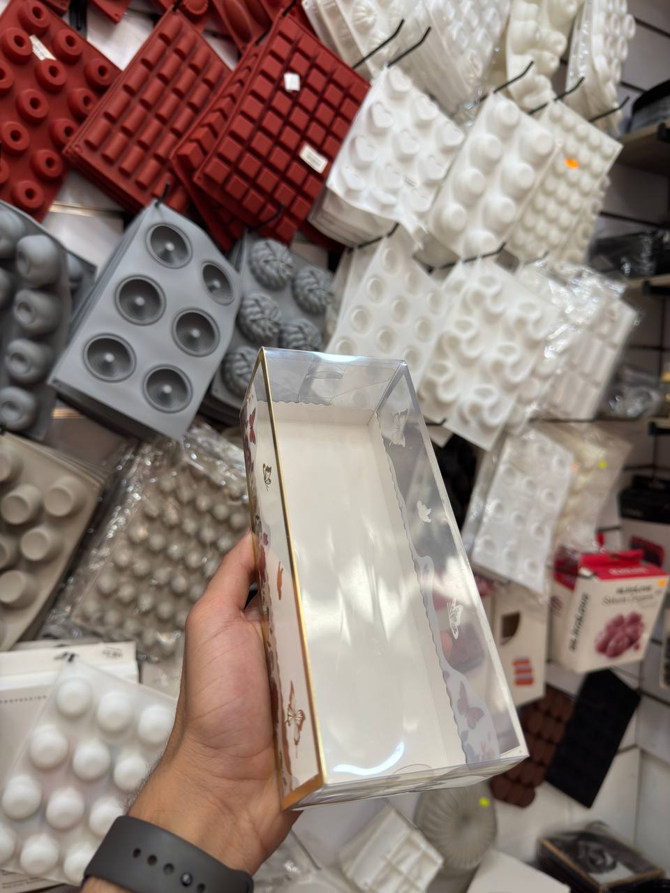 BOITE 3PCS PAPILLON TRANSPARENT